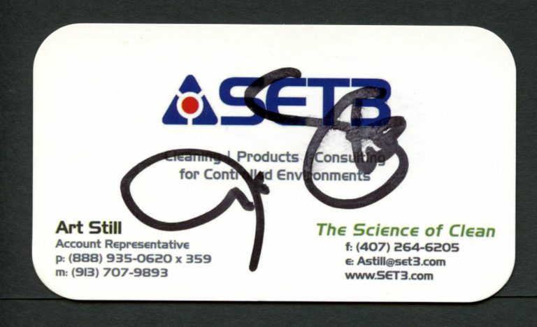 Art Still signed autograph auto SETB Account Representative Business Card BC206