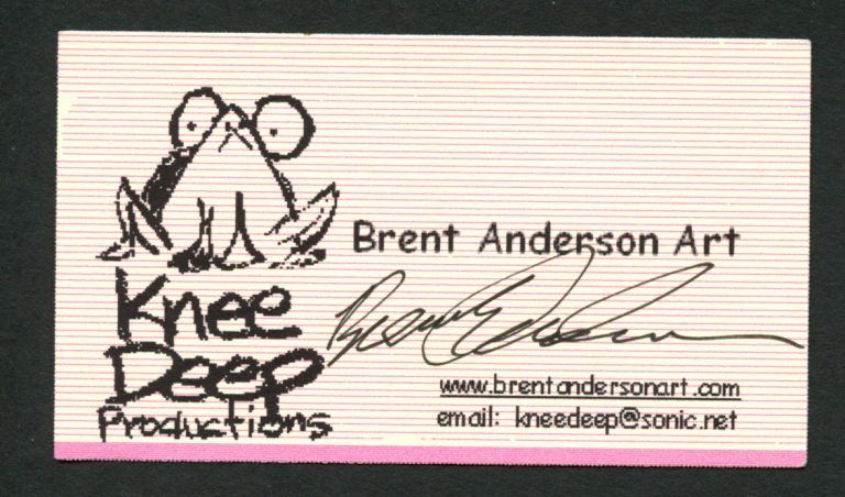 Brent Anderson signed autograph Knee Deep Productions Business Card BC472