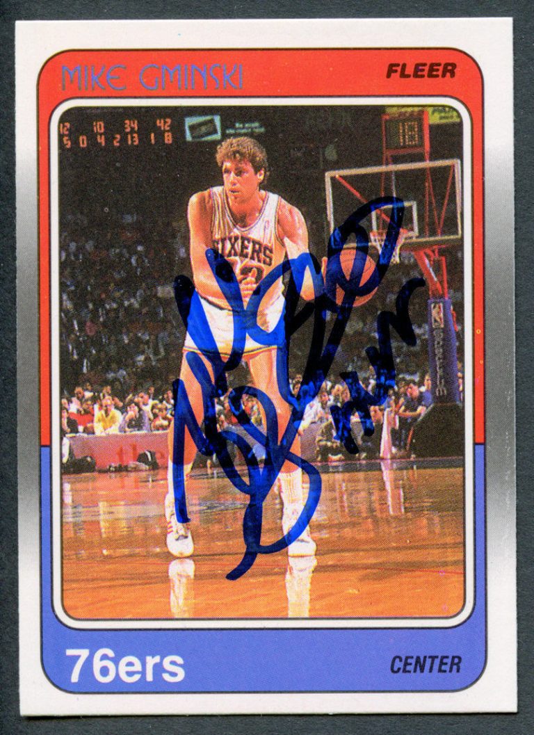 Mike Gminski #87 signed autograph auto 1988-89 Fleer Basketball Trading Card