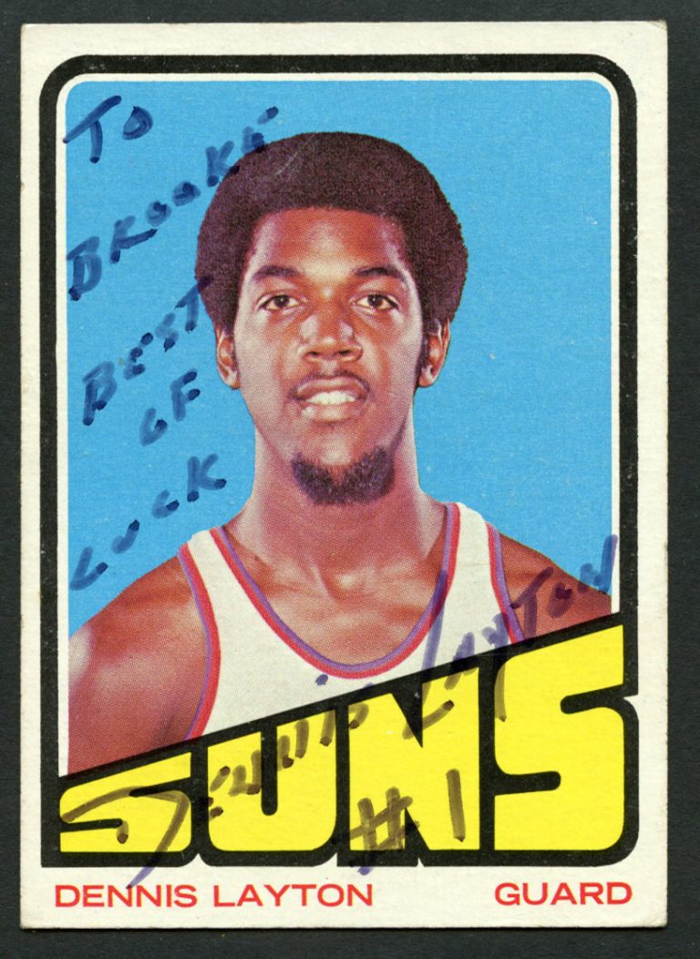 Dennis Layton #106 signed autograph auto 1972-73 Topps Basketball Trading Card