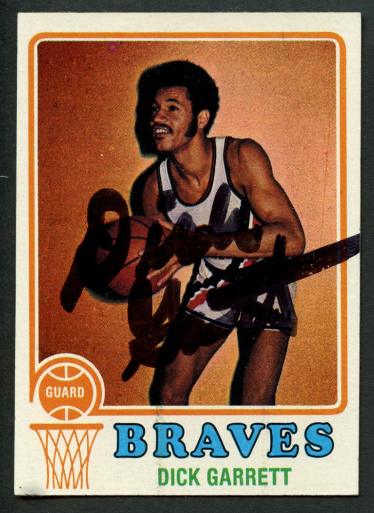 Dick Garrett #77 signed autograph auto 1973-74 Topps Basketball Trading Card