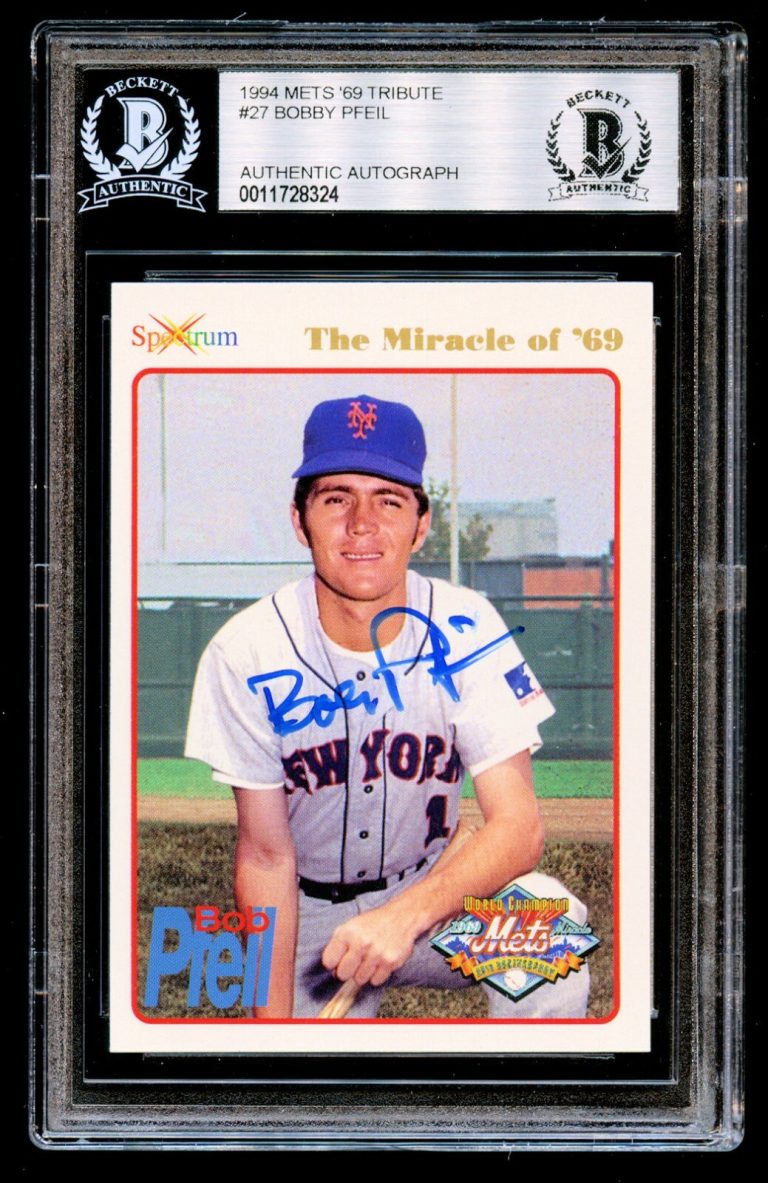 Bobby Bob Pfeil #27 signed autograph 1994 Spectrum The Miracle of '69 Card BAS