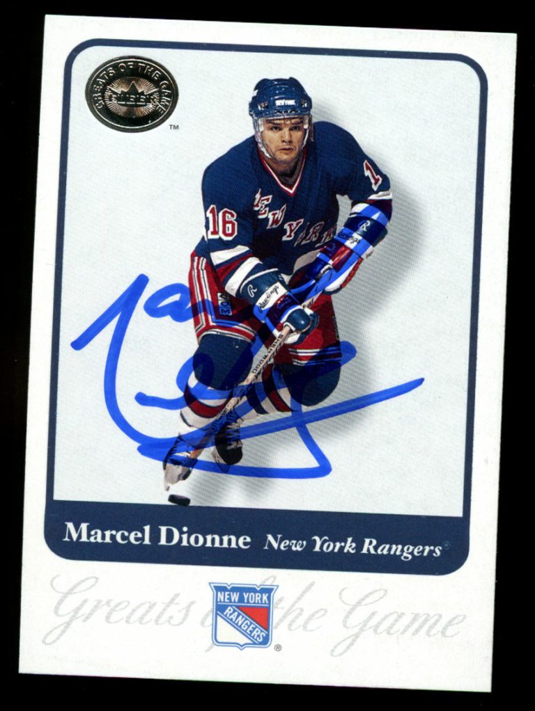 Marcel Dionne #16 signed autograph 2001 Fleer Hockey Greats of the Game GOTG