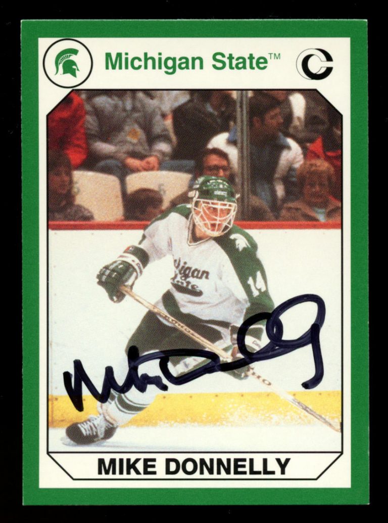 Mike Donnelly #136 signed autograph 1990 Michigan St. Collegiate Collection Card