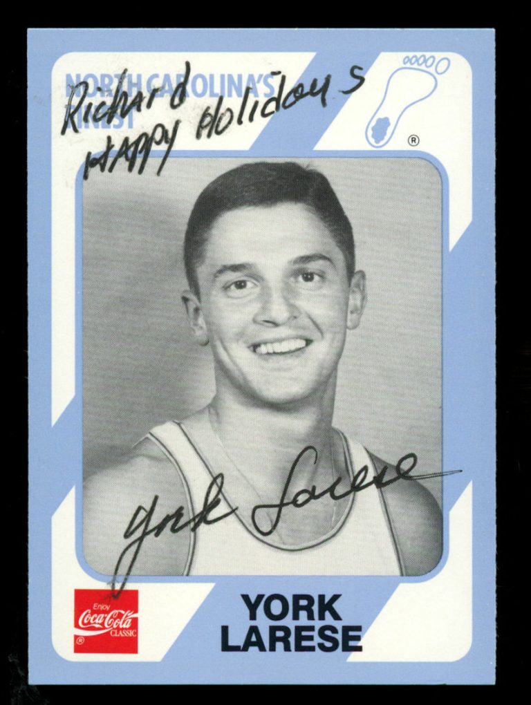 York Larese #102 signed autograph 1989 North Carolina's Finest Collegiate Card