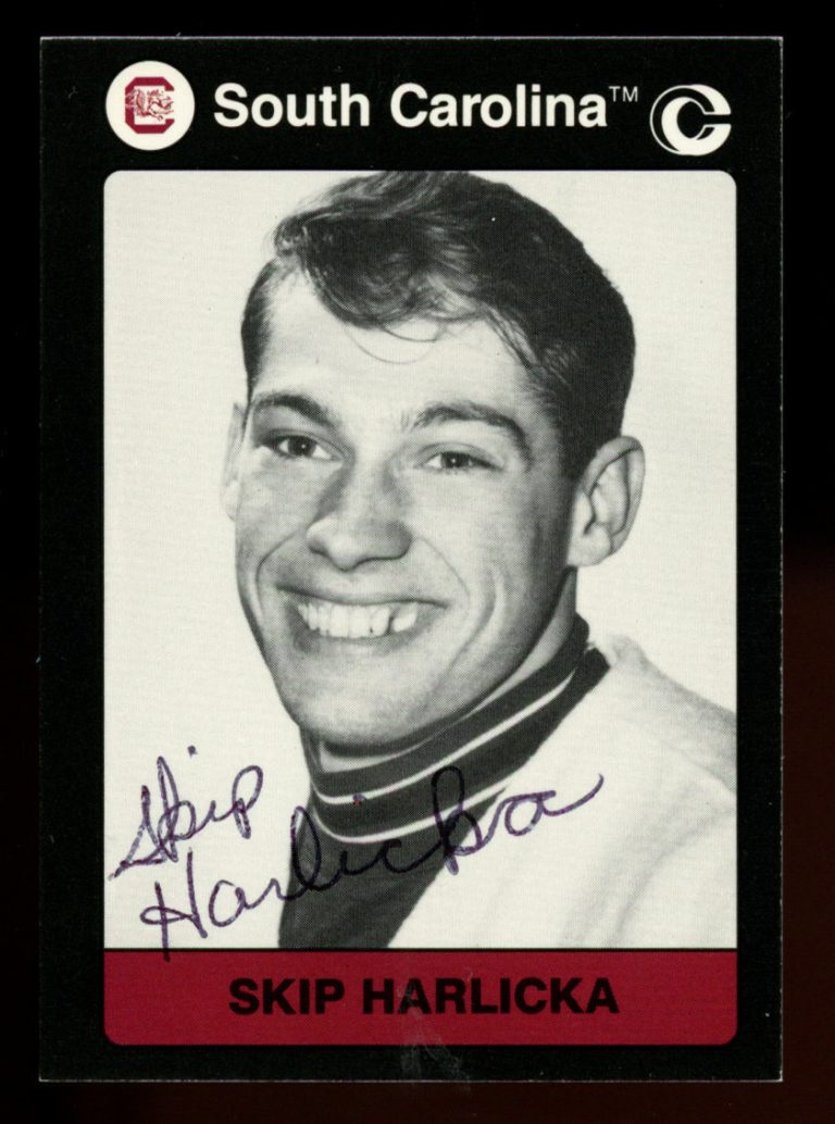 Skip Harlicka #158 signed autograph South Carolina Collegiate Collection Card