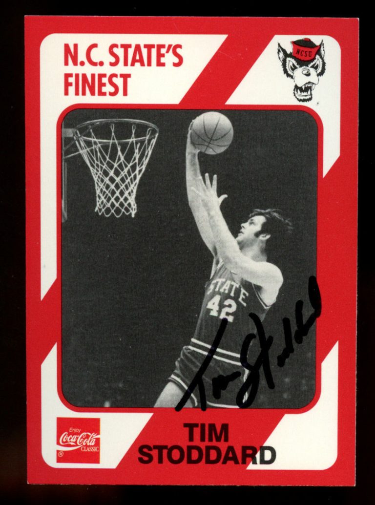Tim Stoddard #50 signed autograph 1989 N.C. State's Finest Collegiate Card