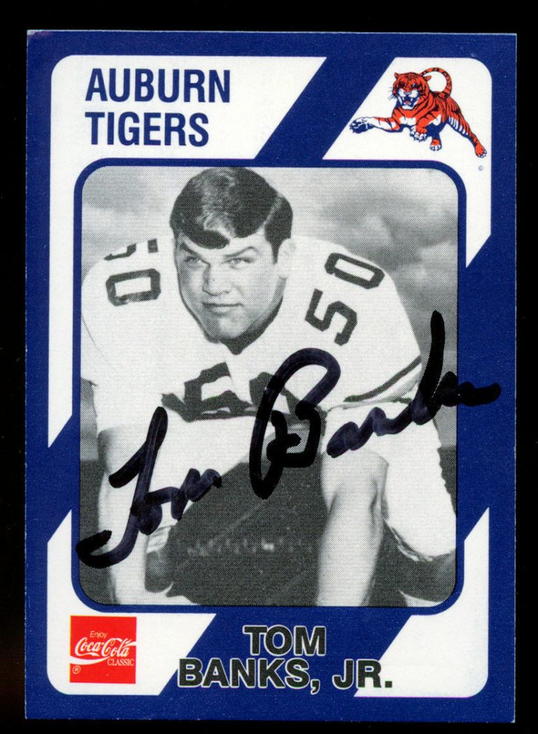 Tom Banks Jr. #101 signed autograph auto Auburn 1989 Collegiate Collection Card