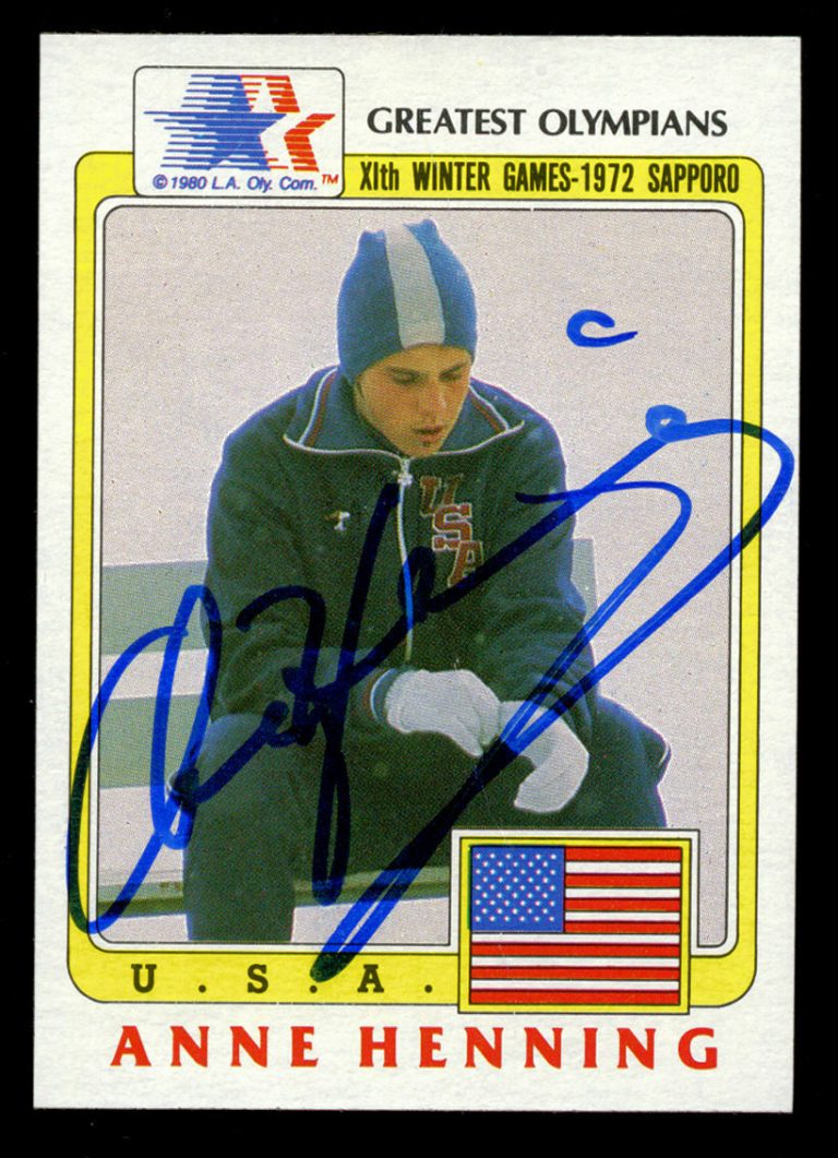 Anne Henning #72 signed autograph auto 1983 Topps Greatest Olympians Card