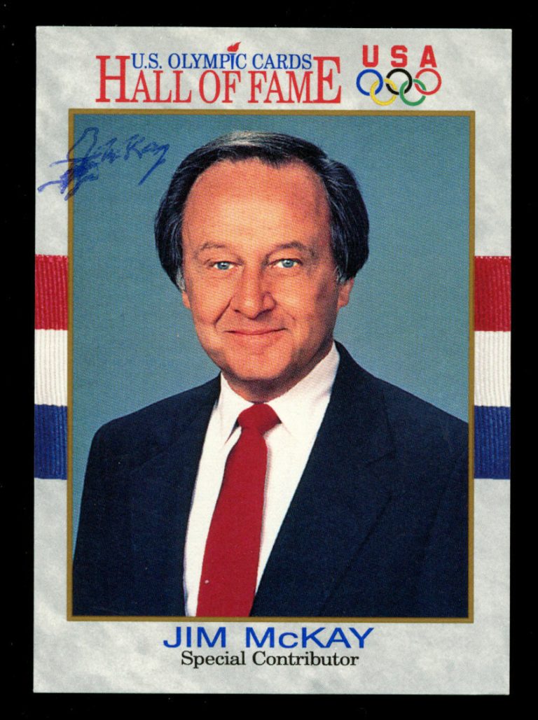 Jim McKay #77 signed autograph auto 1991 Impel Olympic Hall of Fame Card