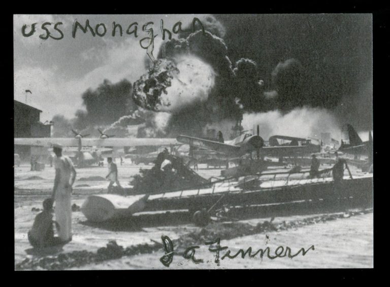 Julius Finnern (d. 2012) signed autograph auto Pearl Harbor Survivor WWII Card