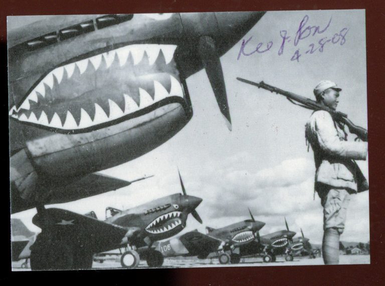 Kee Jueng Pon (d. 2011) signed autograph Flying Tiger Pacific Theatre WWII Card