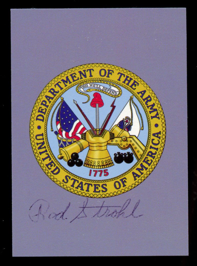 Rod Strohl (d. 2019) signed autograph Band of Brothers 101st Airborne WWII Card