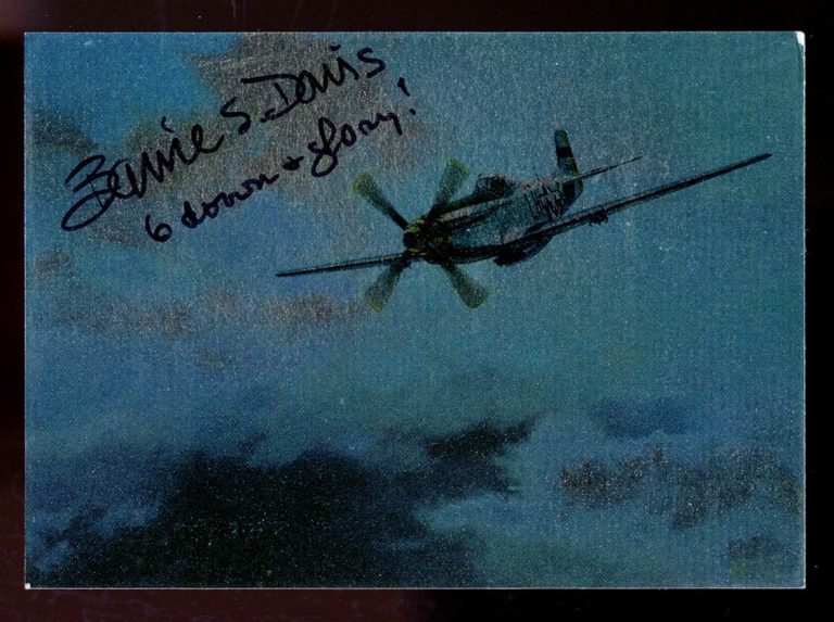 Barrie Davis (d. 2014) signed autograph WWII Ace Fighter 1994 CARDZ Trading Card