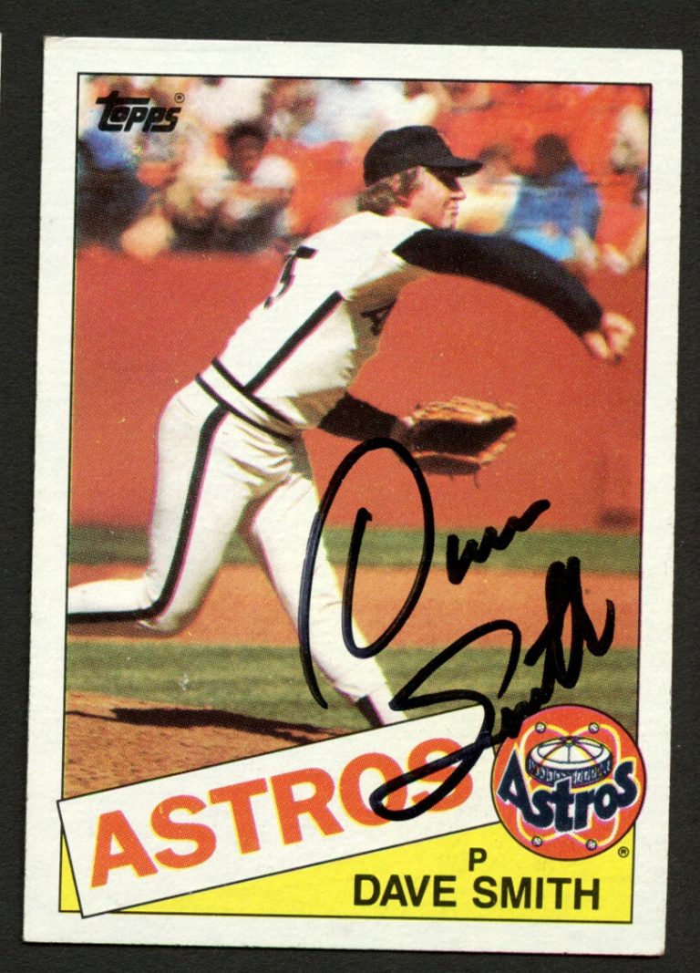 Dave Smith #123 signed autograph auto 1985 Topps Baseball Trading Card