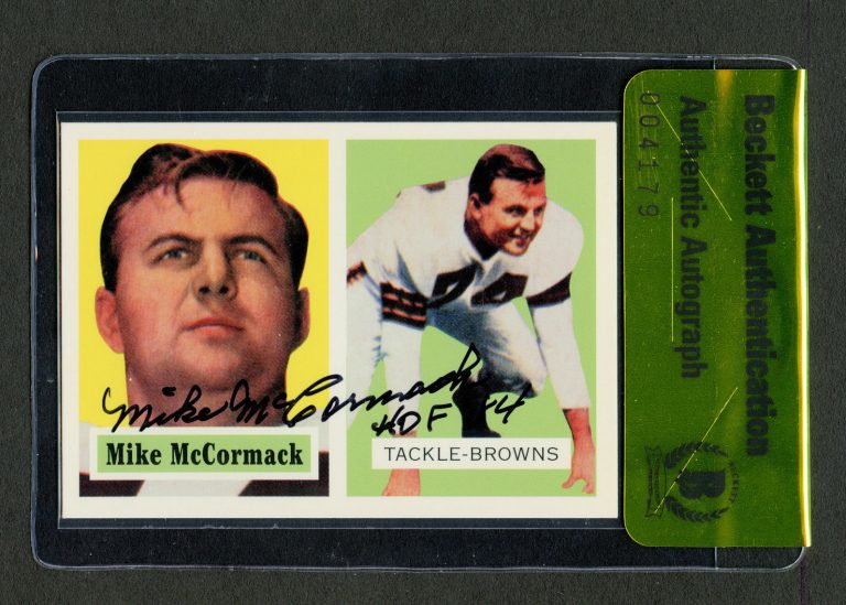 Mike McCormack #3 signed autograph Topps Archives The Ultimate 1957 Series BAS