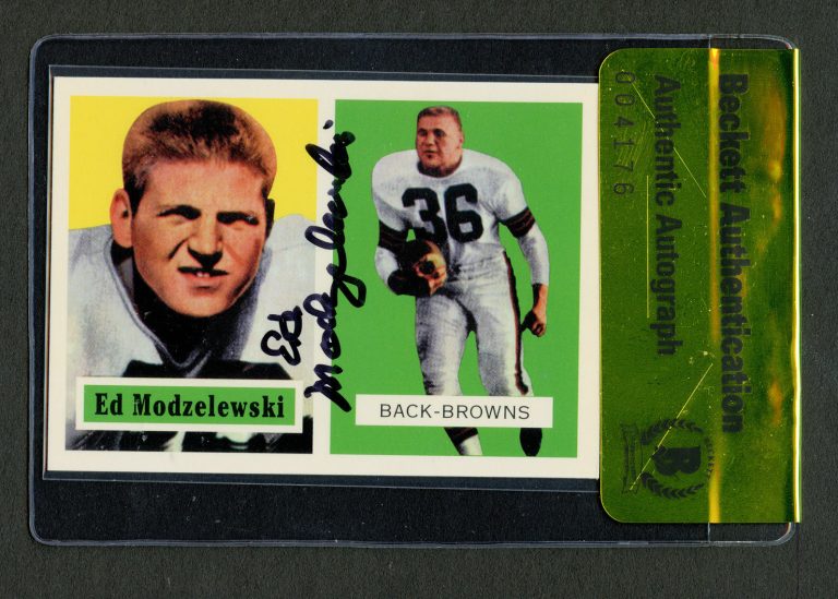 Ed Modzelewski #127 signed autograph Topps Archives The Ultimate 1957 Series BAS