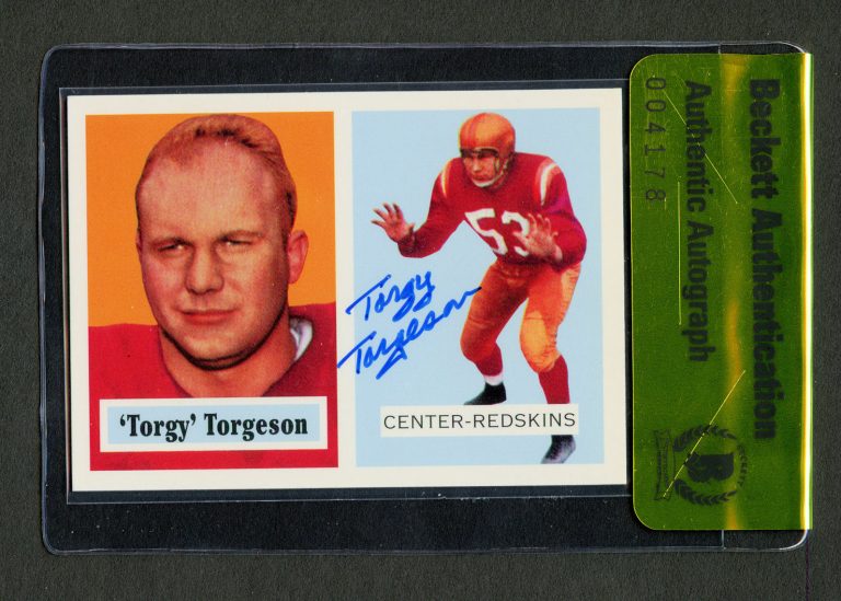 Torgy Torgeson #12 signed autograph Topps Archives The Ultimate 1957 Series BAS