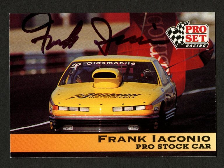 Frank Iaconio #141 signed autograph auto 1992 Pro Set NHRA Car Card