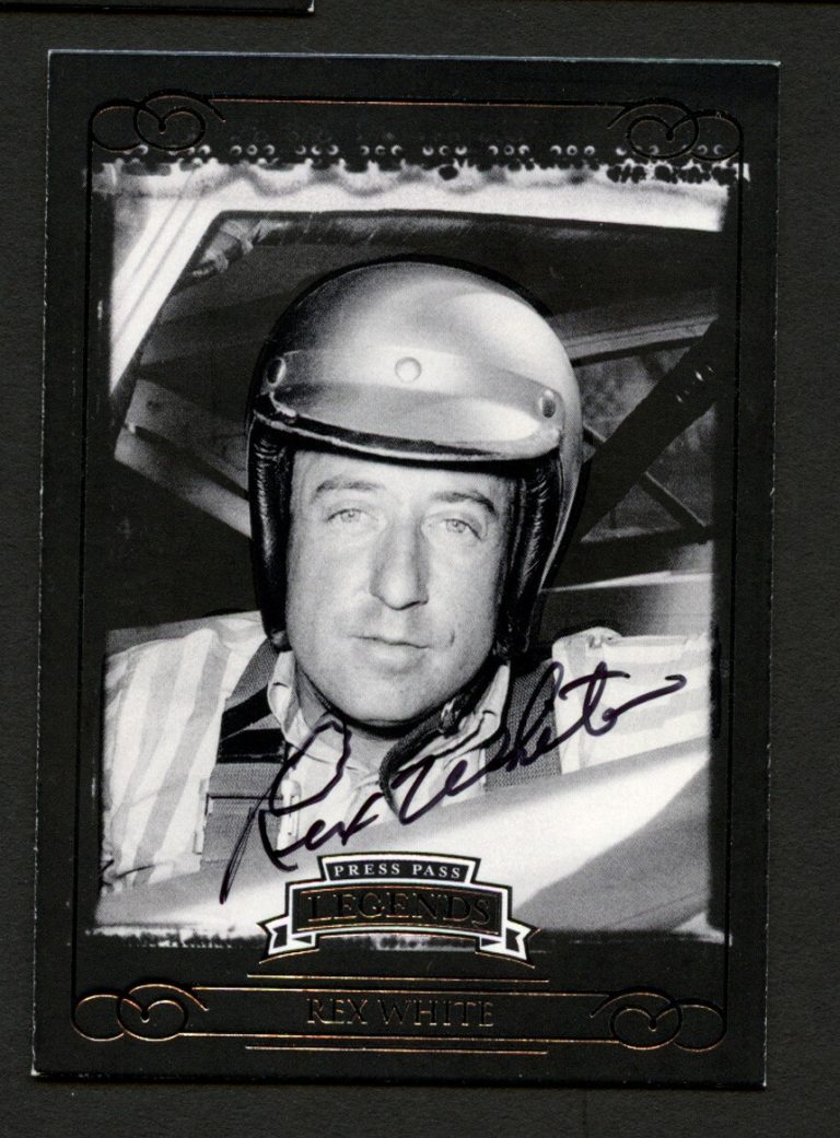 Rex White #41 signed autograph  2008 Press Pass Legends NASCAR Trading Card