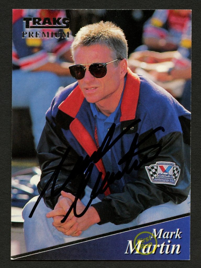 Mark Martin #144 signed autograph auto 1994 Traks NASCAR Trading Card