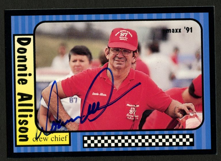 Donnie Allison #117 signed autograph auto 1991 Maxx NASCAR Racing Trading Card