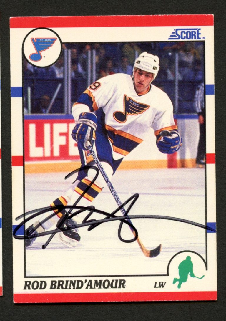 Rod Brind'Amour #131 signed auto 1990-1991 Score American Version Hockey Card