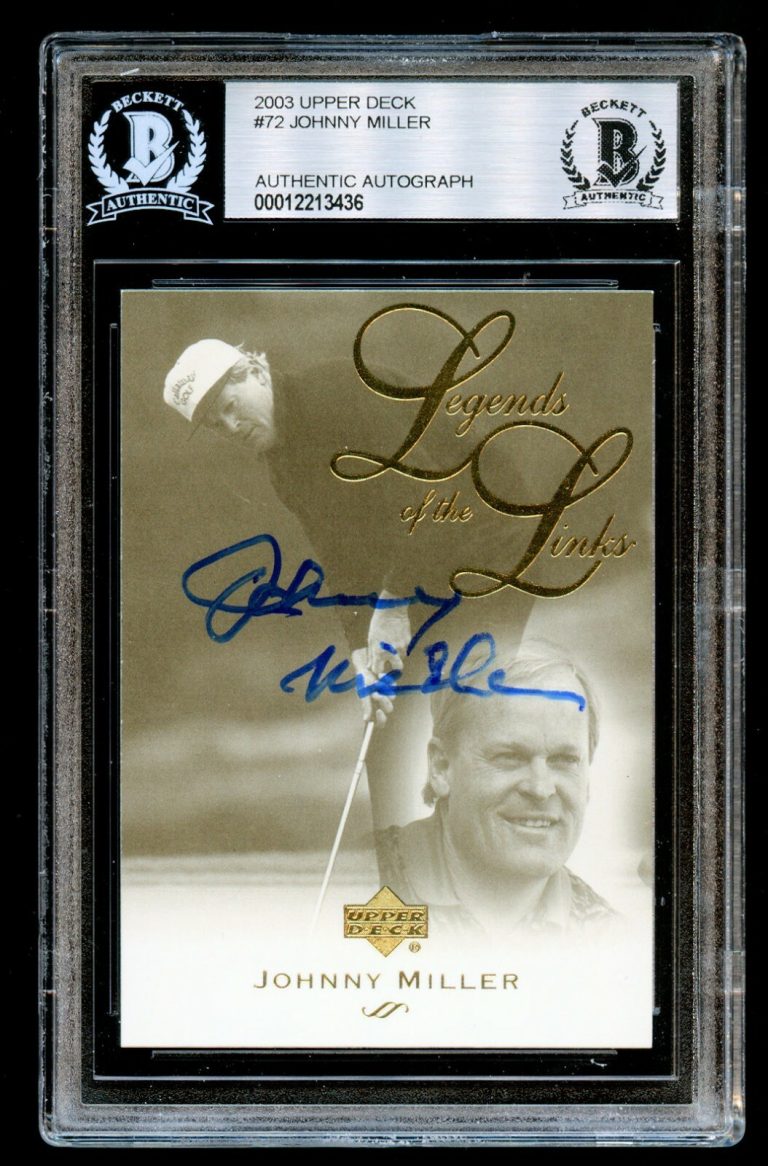 Johnny Miller #72 signed autograph auto 2003 Upper Deck Golf Trading Card BAS