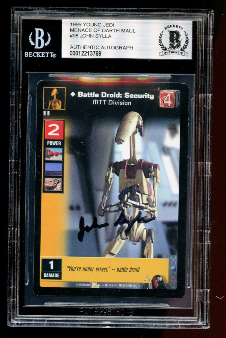 John Sylla #98 signed autograph 1999 Young Jedi Menace of Darth Maul Card BAS