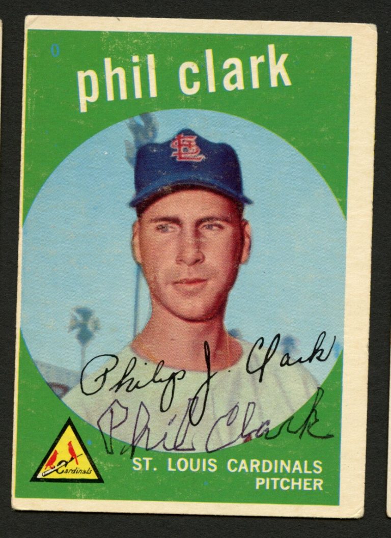 Phil Clark #454 signed autograph auto 1959 Topps Baseball Trading Card