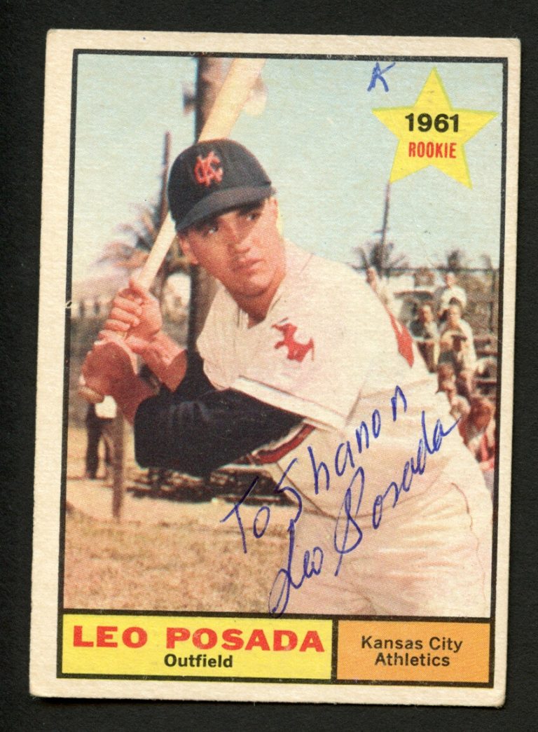 Leo Posada #39 signed autograph auto 1961 Topps Baseball Trading Card