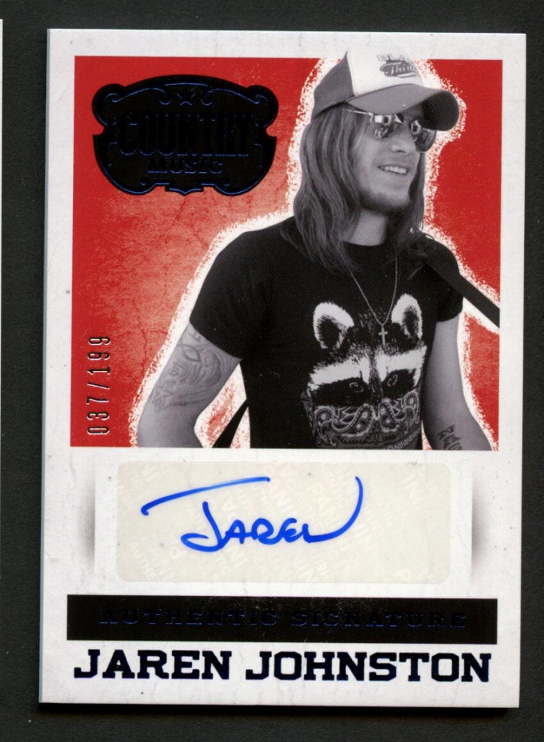Jaren Johnston signed autograph auto 2014 Panini Country Music Card  #037/199