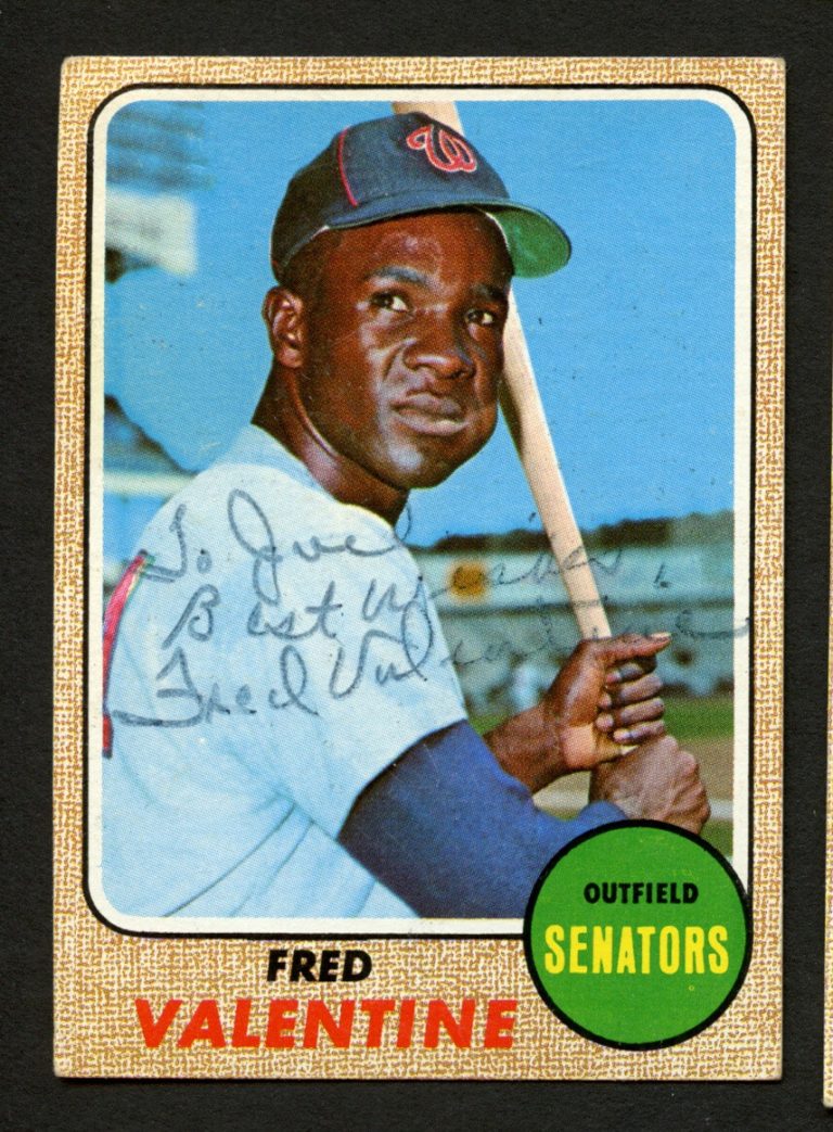 Fred Valentine #248 signed autograph auto 1968 Topps Baseball Trading Card