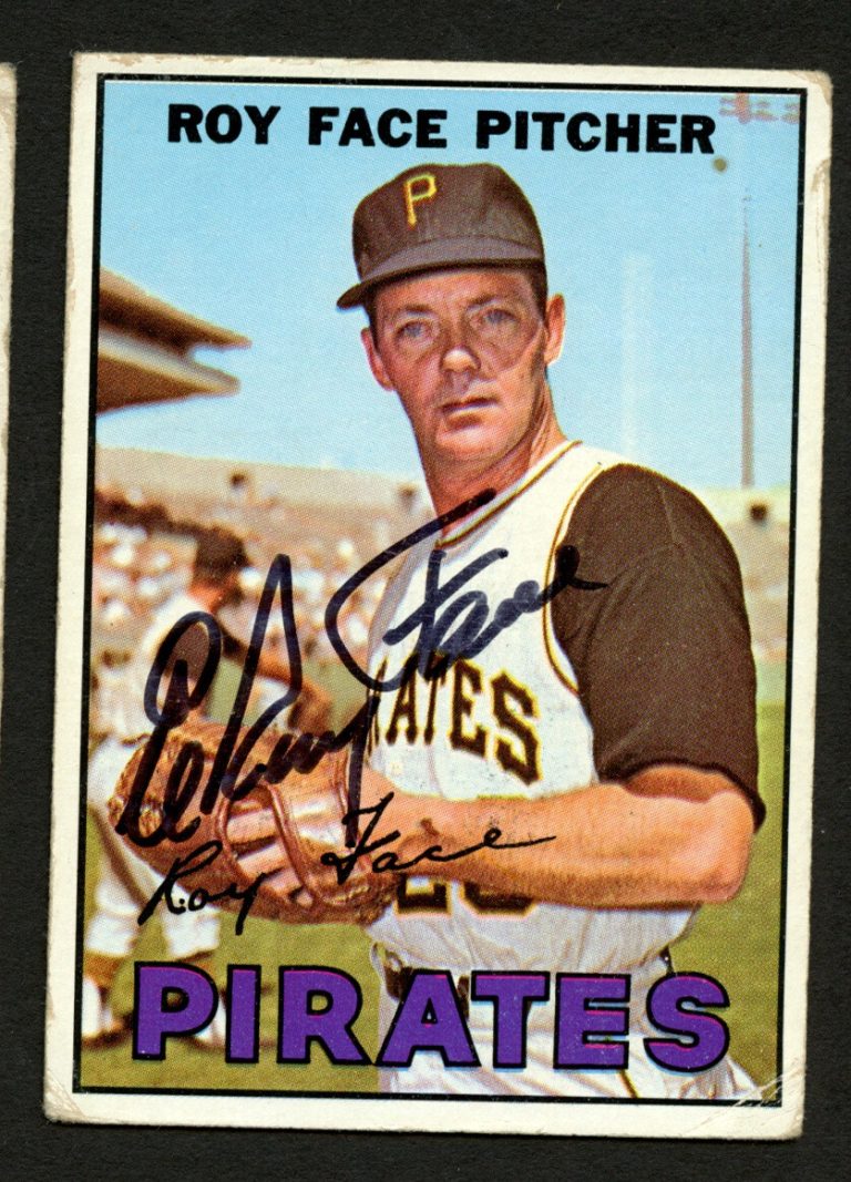 Roy Face #49 signed autograph auto 1967 Topps Baseball Trading Card