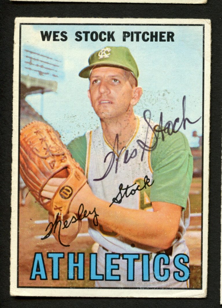 Wes Stock #74 signed autograph auto 1967 Topps Baseball Trading Card
