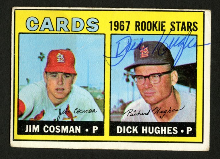Dick Hughes #384 signed autograph auto 1967 Topps Baseball Trading Card