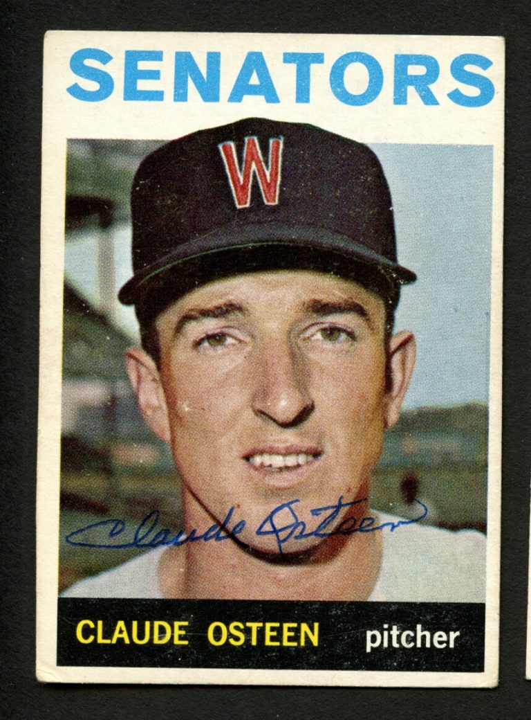 Claude Osteen #28 signed autograph auto 1964 Topps Baseball Trading Card