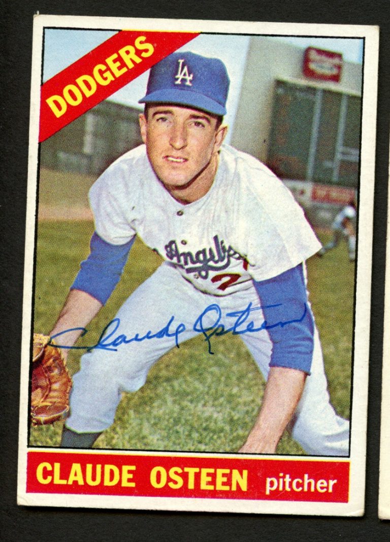 Claude Osteen #270 signed autograph auto 1966 Topps Baseball Trading Card