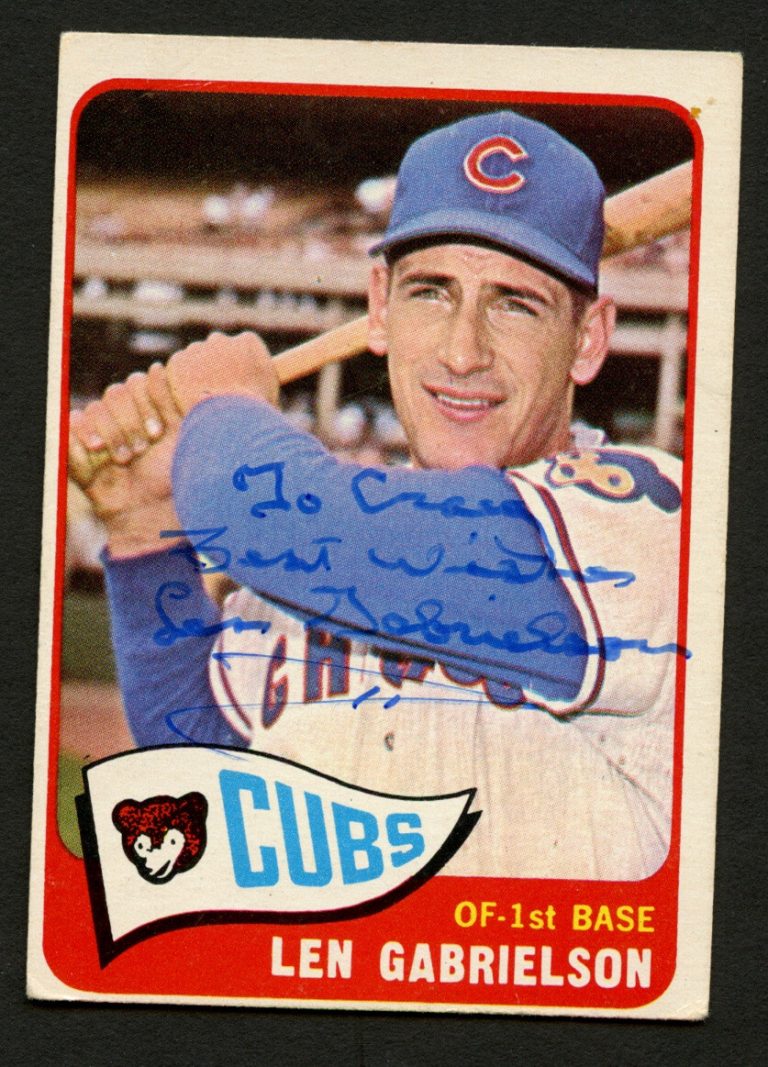 Len Gabrielson #14 signed autograph auto 1965 Topps Baseball Trading Card