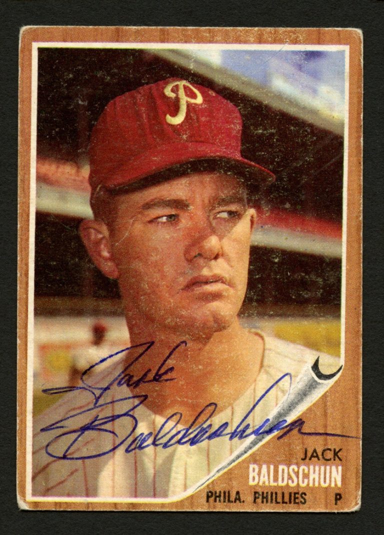 Jack Baldschun #46 signed autograph auto 1962 Topps Baseball Trading Card