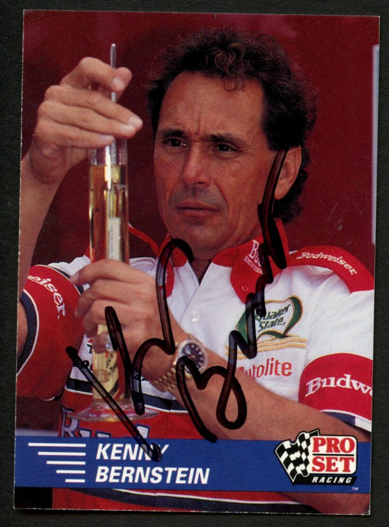 Kenny Bernstein #8 signed autograph auto 1991 Pro Set  NHRA Trading Card