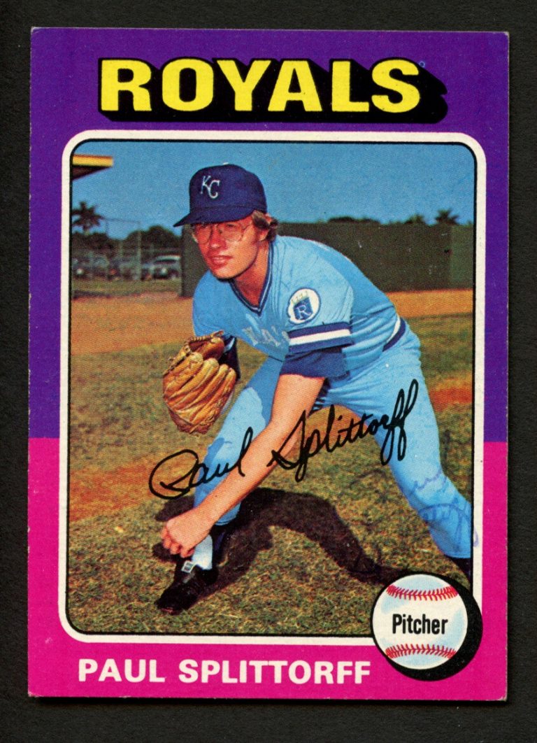 Paul Splittorff #340 signed autograph auto 1975 Topps Baseball Trading Card