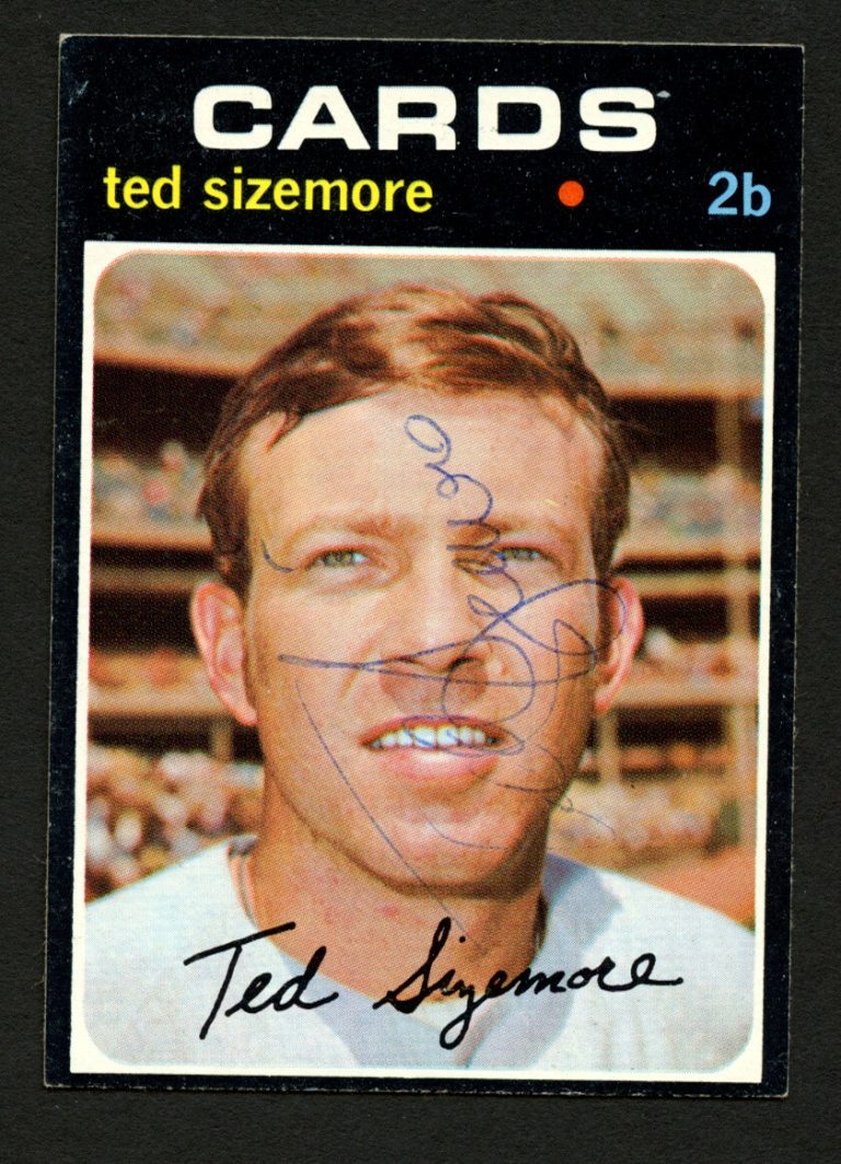 Ted Sizemore #571 signed autograph auto 1971 Topps Baseball Trading Card
