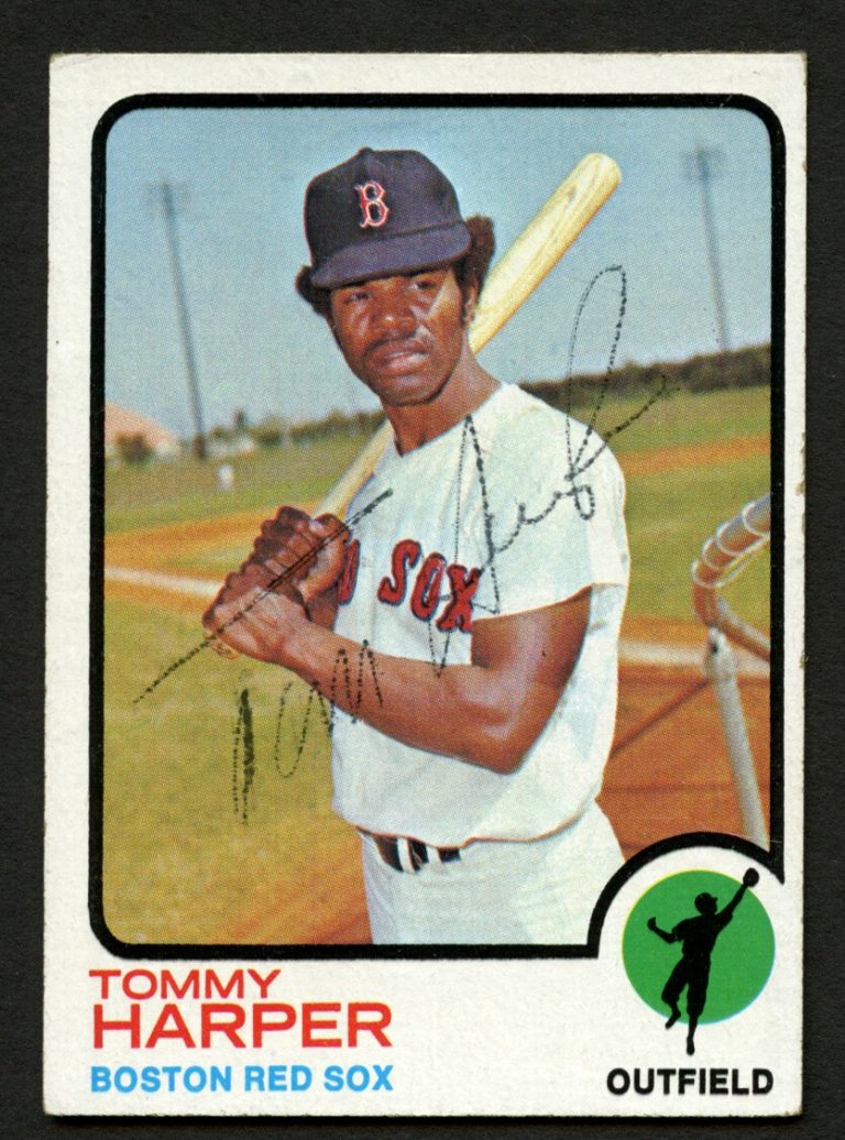 Tommy Harper #620 signed autograph auto 1973 Topps Baseball Trading Card