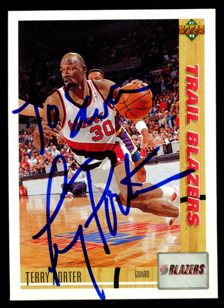Terry Porter #351 signed autograph auto 1991-92 Upper Deck Basketball Card