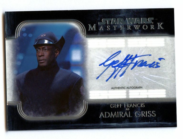 Geff Francis as Admiral Griss A-GF signed auto 2020 Star Wars Topps Masterwork