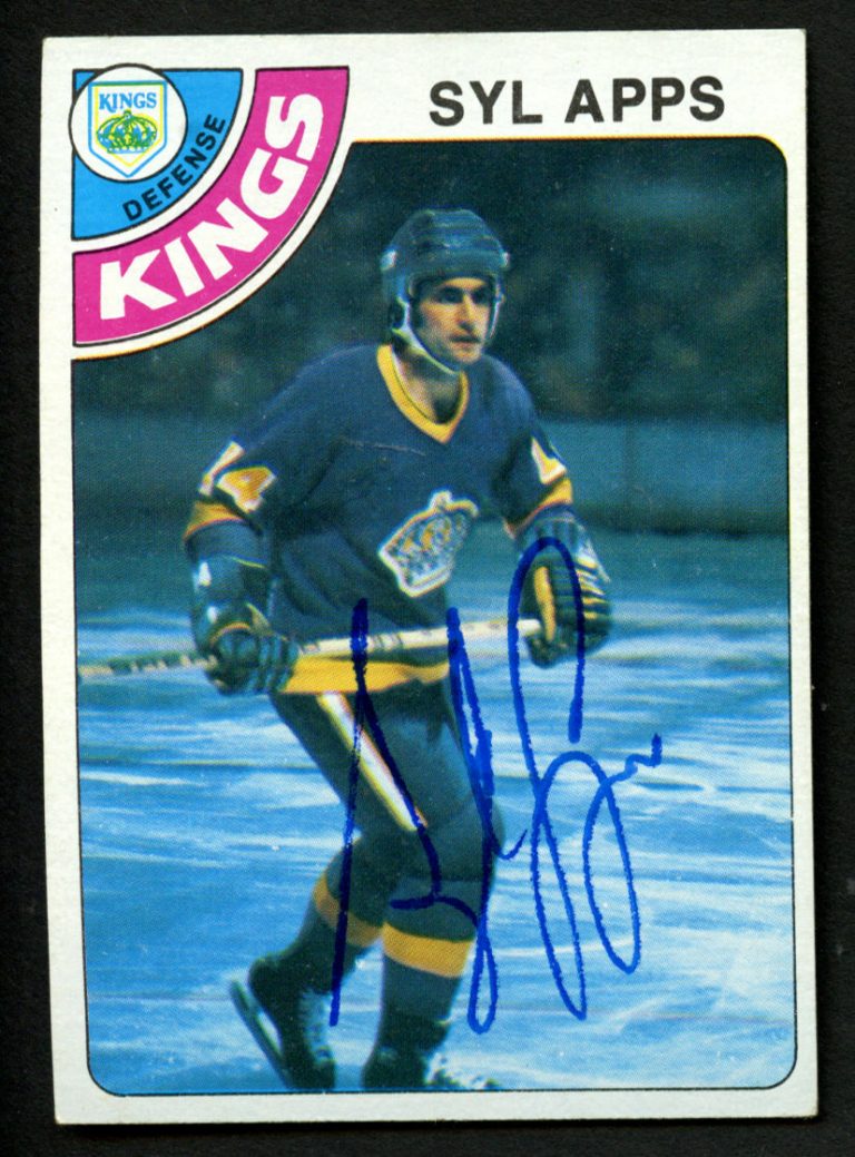 Syl Apps #56 signed autograph auto 1978-79 Topps Hockey Trading Card