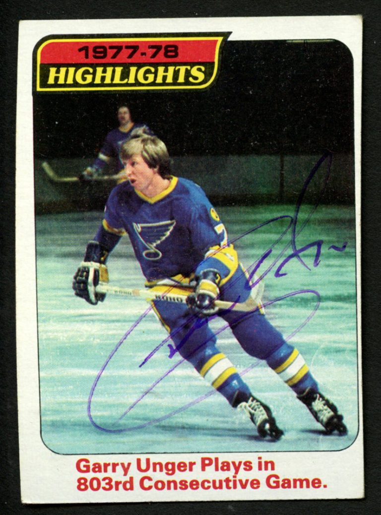 Garry Unger #5 signed autograph auto 1978-79 Topps Hockey Trading Card