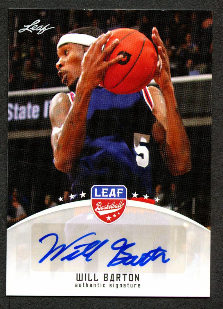 Will Barton BA-WB1 signed autograph auto 2012 Leaf Basketball Trading Card