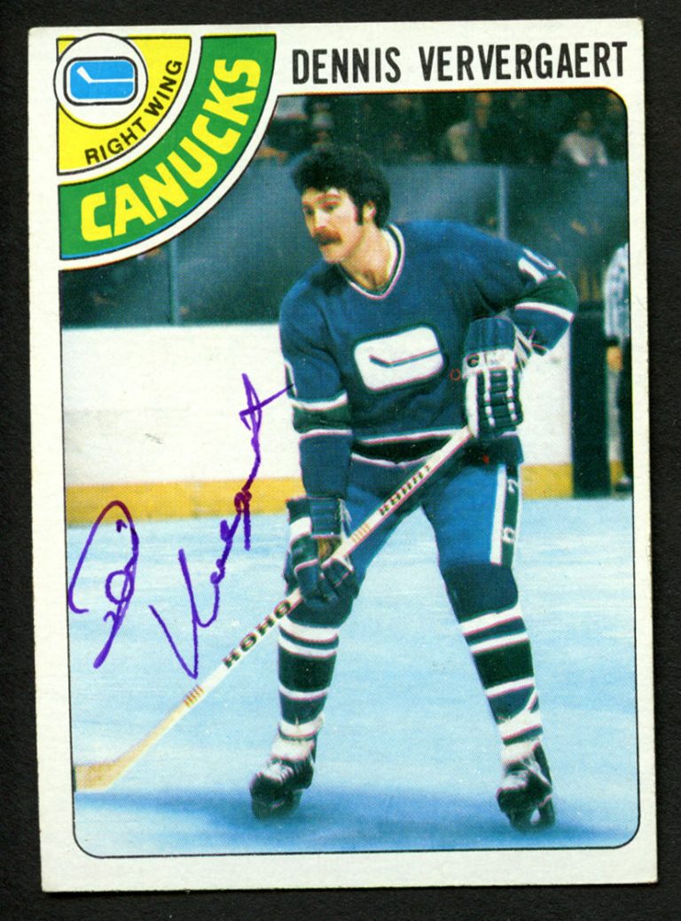 Dennis Ververgaert #52 signed autograph auto 1978-79 Topps Hockey Trading Card